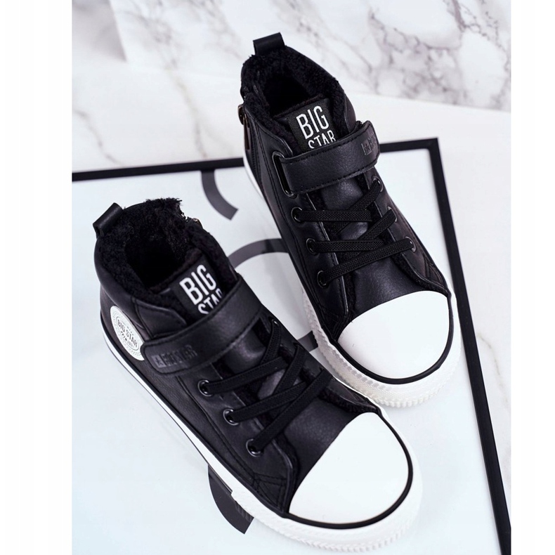 Gyermek cipők Big Star Warm Black GG374035 fekete 1