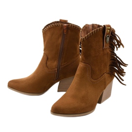 Barna velúr cowboy csizma Lamimeilától 2