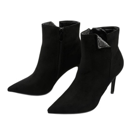 Fekete bokacsizma Adrearene flitterekkel 2