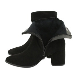 M.Daszyński Fekete velúr csizma MR2025-10 4