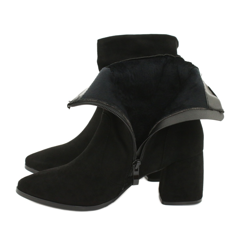 M.Daszyński Fekete velúr csizma MR2025-10 4