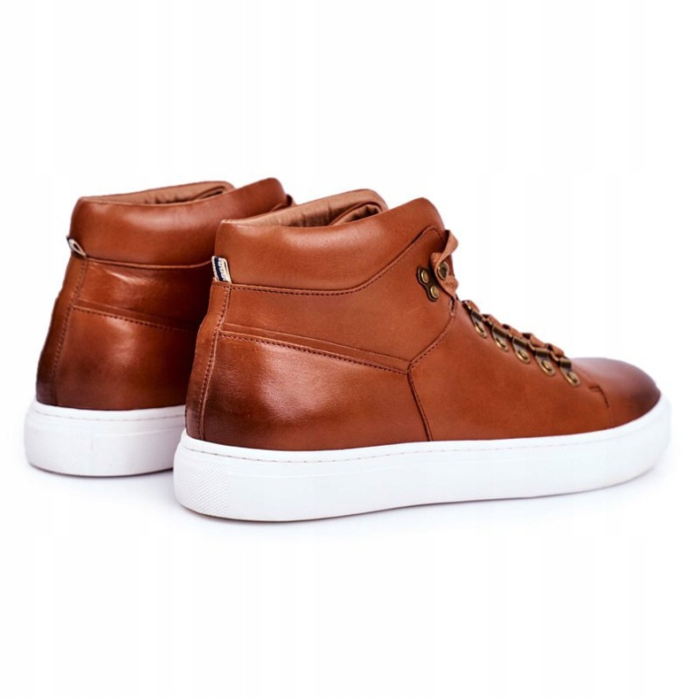 Férfi bőr cipők GOE Brown GG1N3011 barna 2