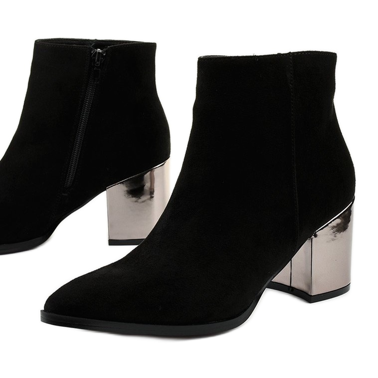 BM Fekete bokacsizma Astihusa öko-velúrból 1