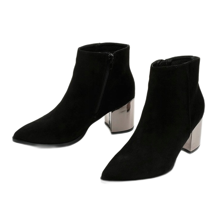 BM Fekete bokacsizma Astihusa öko-velúrból 2