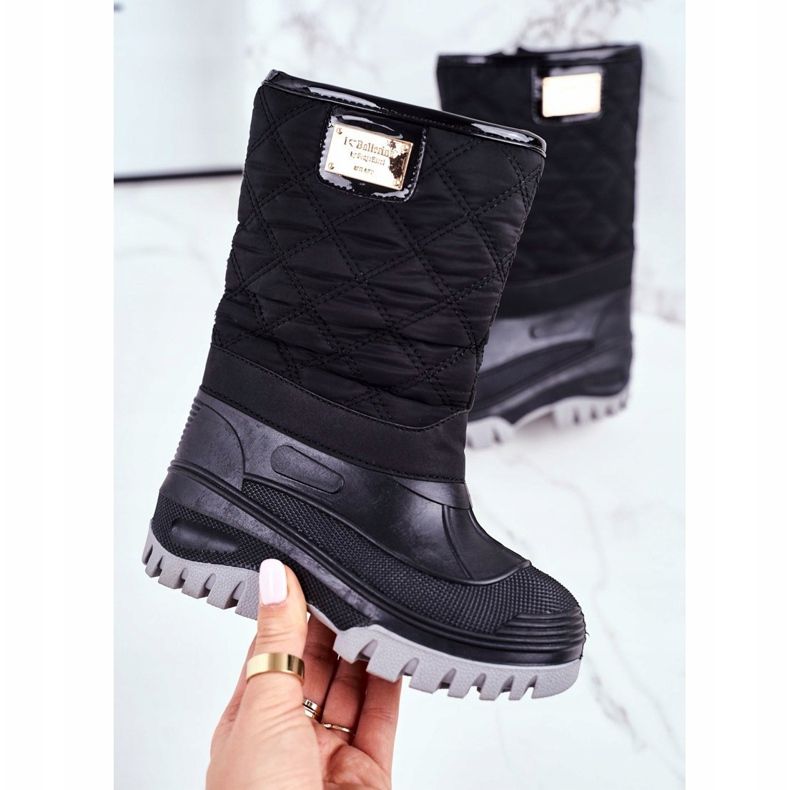 Apawwa Gyermek szőrmével szigetelt hócsizma Black Mussi fekete 2