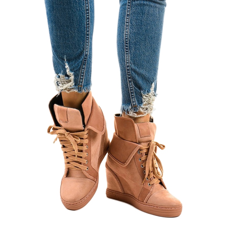 Rózsaszín cipők fűzős ékkel B12-22 1 Rózsaszín cipők fűzős ékkel B12-22 1