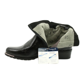 Caprice női csizma lakkozott 25309-25 fekete 7