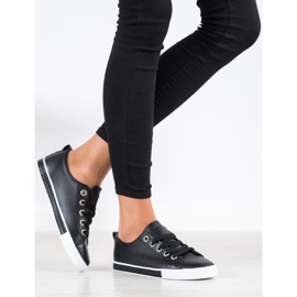 SHELOVET Eco bőr cipők fekete 2