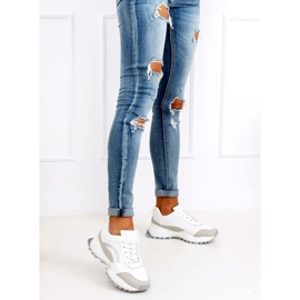 Fehér és szürke LA87P Szürke sportcipő 1