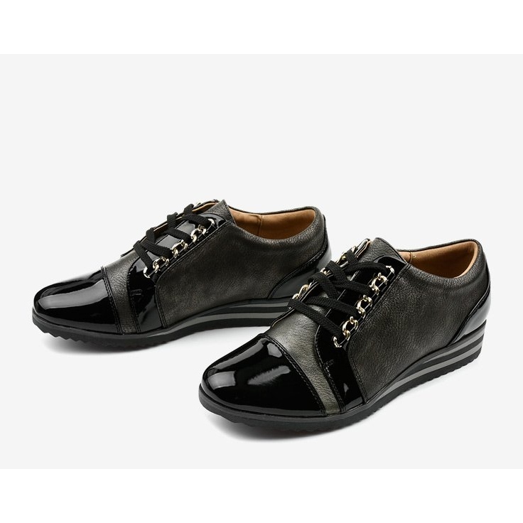 Fekete divatos ék cipők 15S8621 2 Fekete divatos ék cipők 15S8621 2