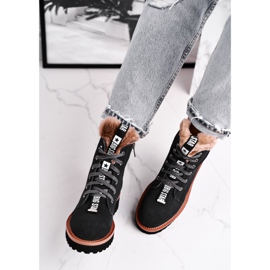 Női csizma Suede Big Star Grey GG274903 fekete 1