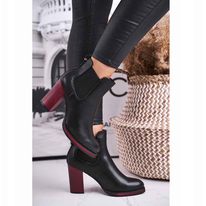 Női csizma magas sarkú Sergio Leone fekete BT538 1