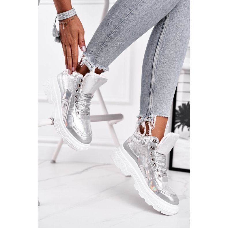 PS1 Női sportcipő melegített ezüst Davan 1