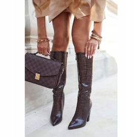 SEA Női csizma sarkon Meleg barna Belvim 1