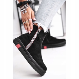 PS1 Női csizma, két csúszka, fekete Gyere vissza 2