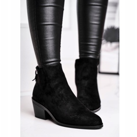 S.Barski Női csizma Lapos sarok Meleg őszi fekete tej 2