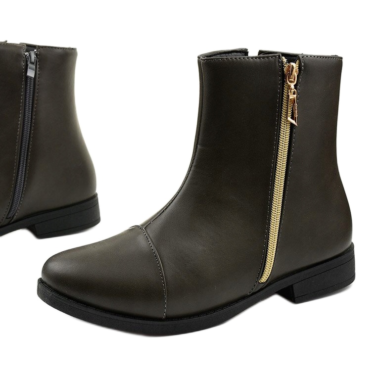 Kelera szürke lapos női csizma 1