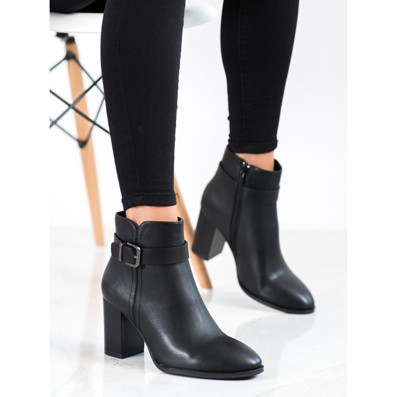 Sergio Leone Klasszikus magas sarkú csizma fekete 2