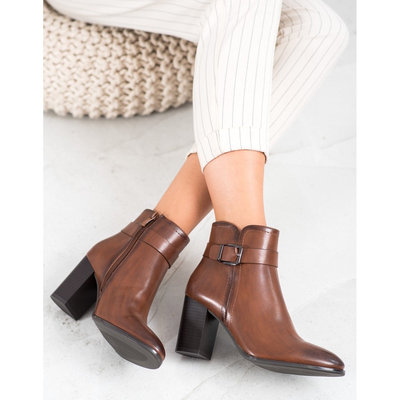 Sergio Leone Klasszikus magas sarkú csizma barna 2