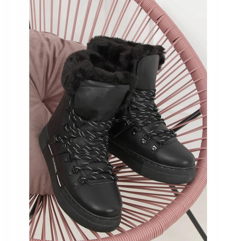 Fekete vastagon szigetelt hócsizma BK903 Fekete 2 Fekete vastagon szigetelt hócsizma BK903 Fekete 2