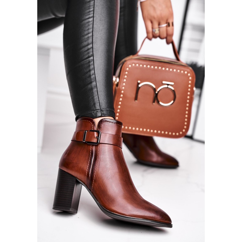 Női csizma magas sarkú Sergio Leone Brown BT509 barna 1