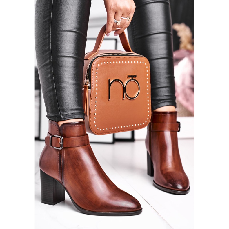 Női csizma magas sarkú Sergio Leone Brown BT509 barna 2