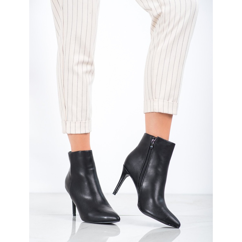 Sweet Shoes Szexi ökobőr csizma fekete 1