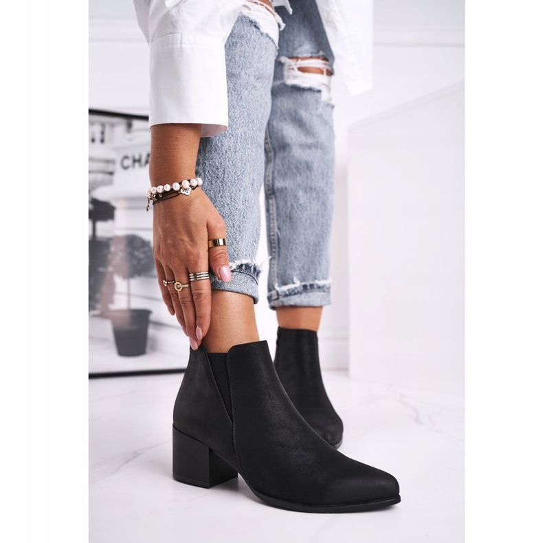 Női csizma Sergio Leone Jodhpur csizma Eco Nubuck Black BT621 fekete 1