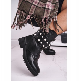 FE1 Női lapos magas csizma gyöngyökkel Mishigan fekete 1 FE1 Női lapos magas csizma gyöngyökkel Mishigan fekete 1