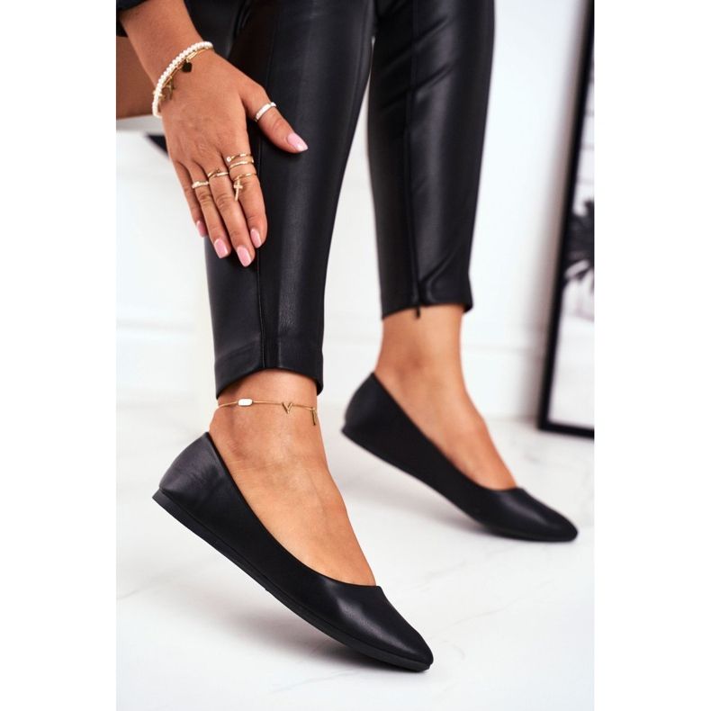 PS1 Elegáns női balerinák Black Maude fekete 1