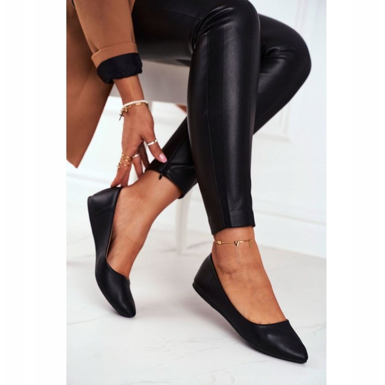 PS1 Elegáns női balerinák Black Maude fekete 2