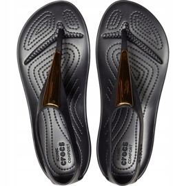 Crocs női szandál Serena Metallic Bar Fp W fekete és arany 206420 751 aranysárga 2