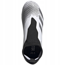 Adidas Predator 20.3 Ll Fg Junior FW9212 futballcipő fehér fehér 1