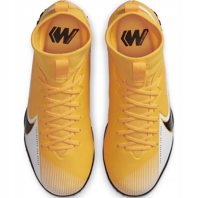 Nike Mercurial Superfly 7 Academy Tf Junior AT8143 801 futballcipő narancssárga sárga 1