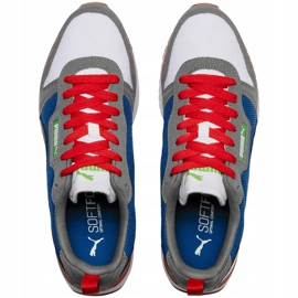 Férfi cipő Puma R78 fehér-kék-piros-fekete 373117 10 sötétkék szürke 2