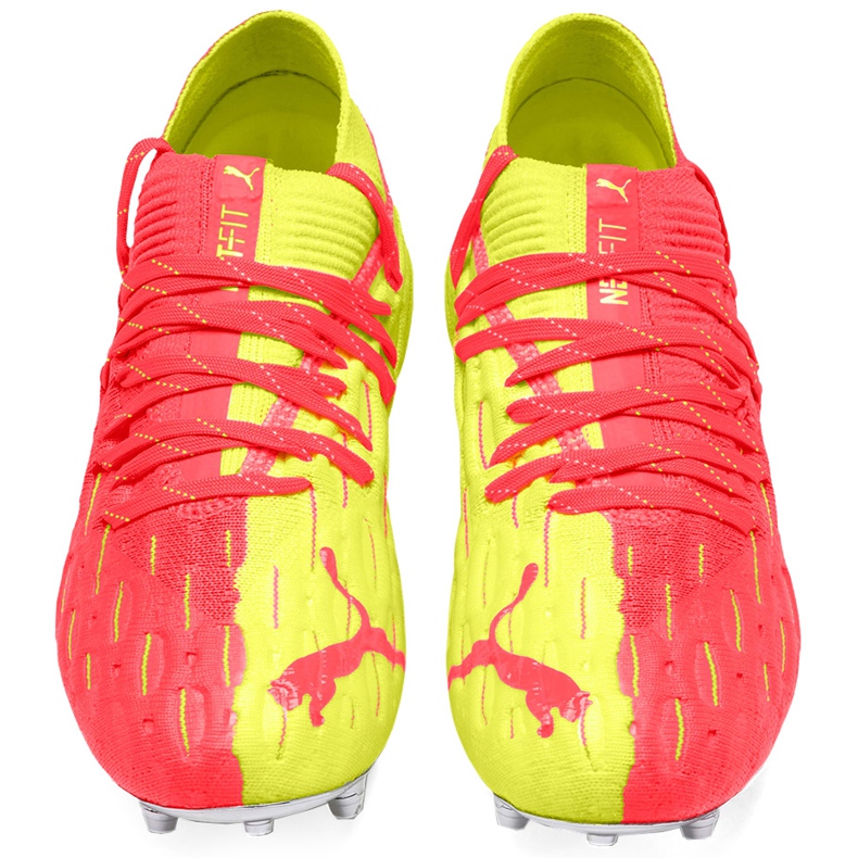 Puma Future 5.1 Netfit Osg Fg Ag Junior 105946 01 futballcipő gyerekeknek sárga piros 2