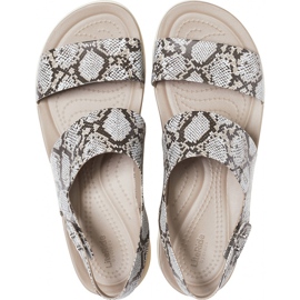Crocs női szandál Brooklyn Low Wedge W multi stucco 206453 93T bézs 1