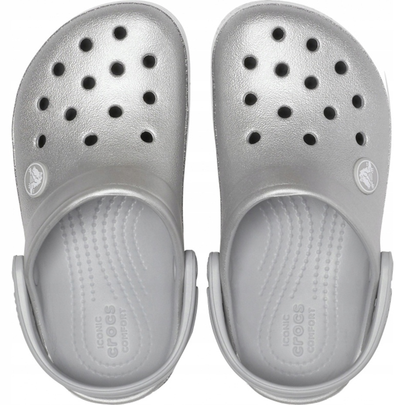 Crocs gyerekeknek Crocband Glitter Clog Kids ezüst 205 936 040 1