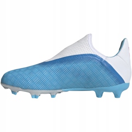 Adidas X 19.3 Ll Fg Junior kék EF9114 futballcipő kék, fehér, ezüst 1