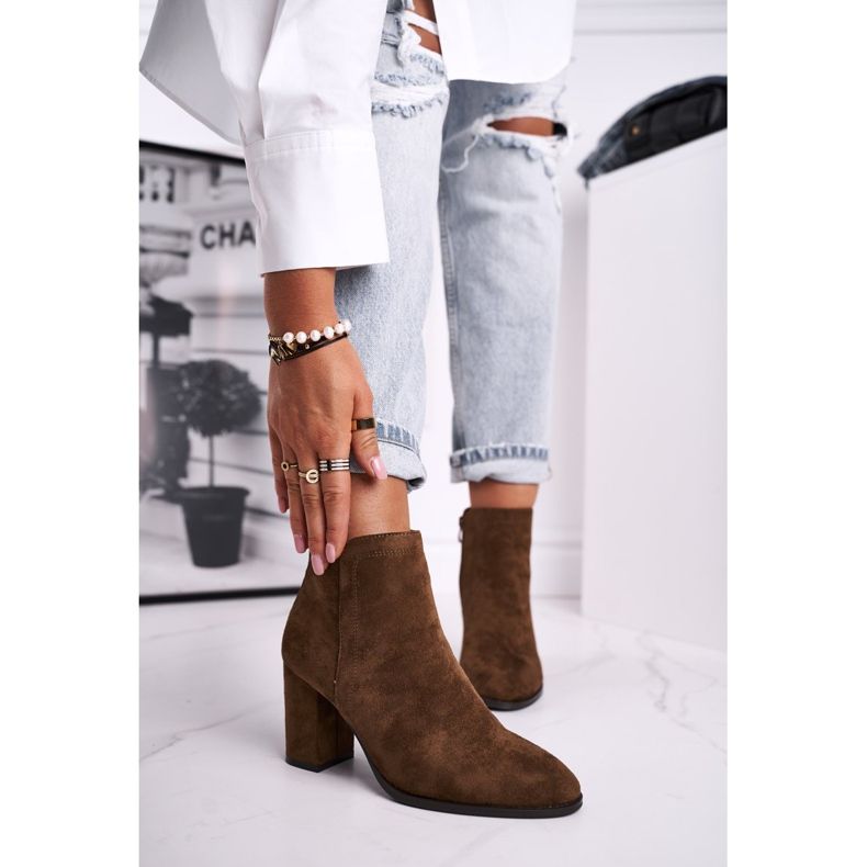 Női csizma magas sarkú Sergio Leone Olive BT508 barna sokszínű 1