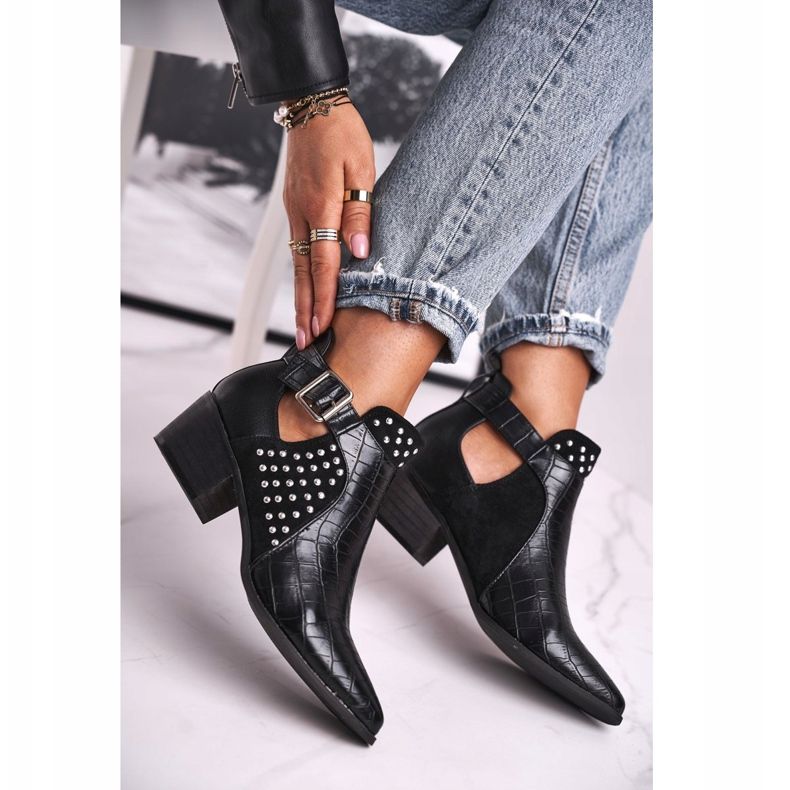 FB1 Női csizma magas sarkú csaton fekete Rontra 2 FB1 Női csizma magas sarkú csaton fekete Rontra 2