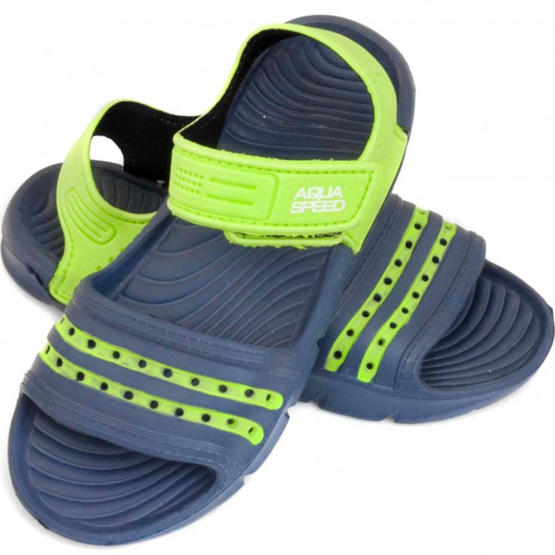Aqua-speed Noli medencepapucs gyerekeknek, sötétkék és zöld 48. sz 1 Aqua-speed Noli medencepapucs gyerekeknek, sötétkék és zöld 48. sz 1