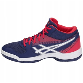 Asics Gel-Task Mt B703Y-400 férfi röplabda cipő fehér, piros, sötétkék sötétkék 1