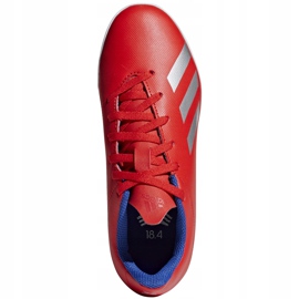 Adidas X 18.4 Tf Jr piros futballcipő BB9417 sokszínű 1