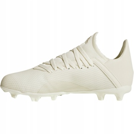 Adidas X 18.3 Fg Jr DB2417 futballcipő fehér, krém bézs 1