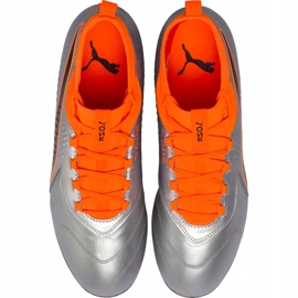Puma One 3 Lth Fg futballcipő szürke-narancssárga 104743 01 sokszínű 1