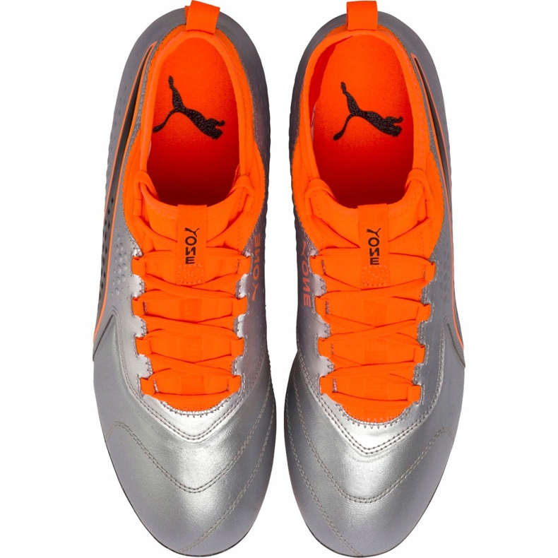Puma One 3 Lth Fg futballcipő szürke-narancssárga 104743 01 sokszínű 1