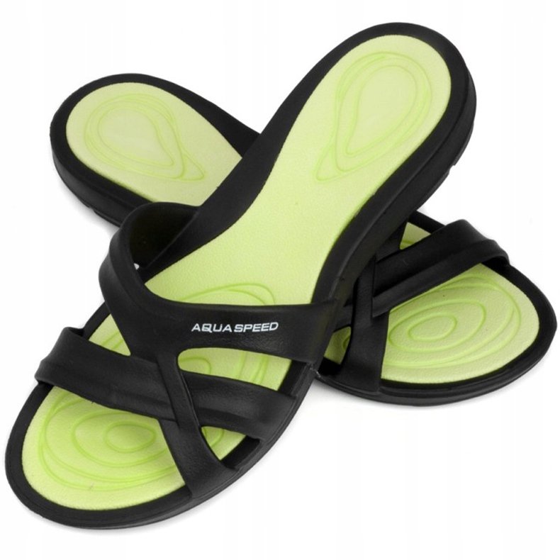 Női úszómedence papucs Aqua-speed Panama 38. osz fekete zöld 1