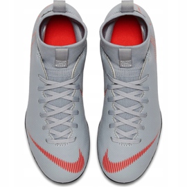 Nike Mercurial Superfly 6 Club Mg Jr AH7339 060 futballcipő fehér szürke 1