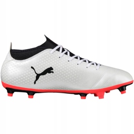 Futballcipő Puma One 17.4 Fg fehér-fekete-piros 104075 01 sokszínű 1
